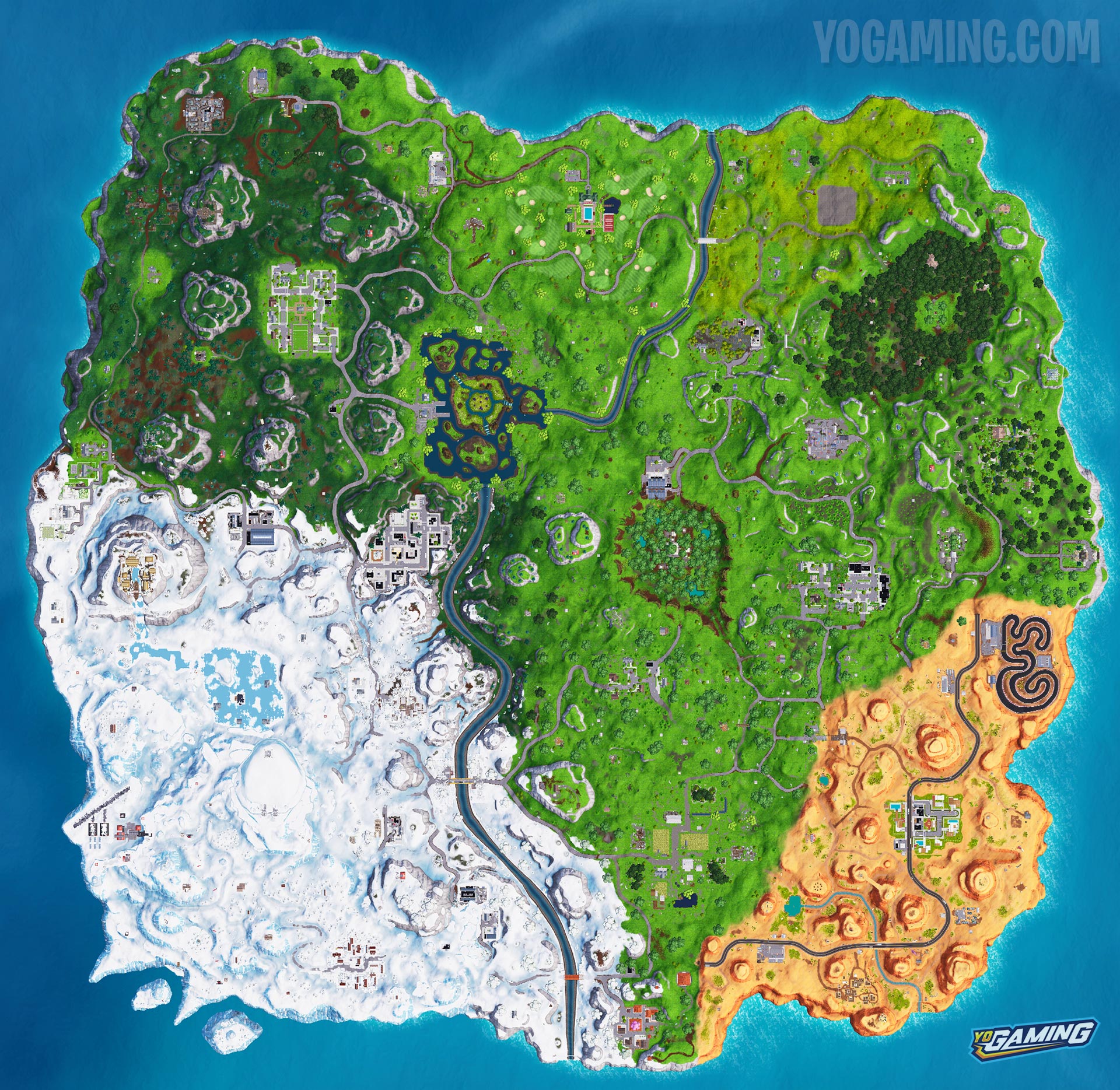 Season 8 Named Locations Fortnite Fortnite Battle Royale Map Evolution All Seasons And Patches High Res